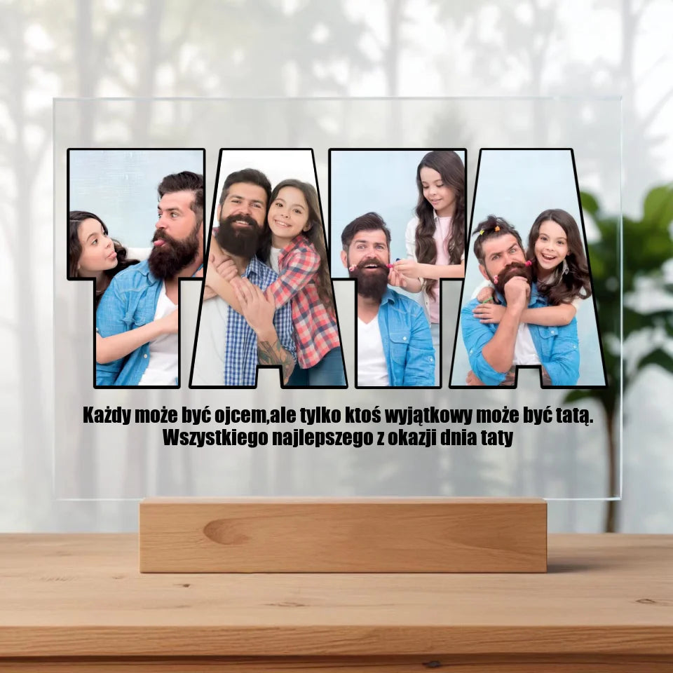 Tata #2 - Szklo akrylowe, prezent dla taty