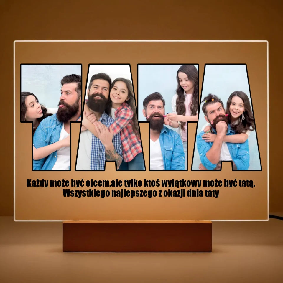 Tata #2 - Szklo akrylowe, prezent dla taty