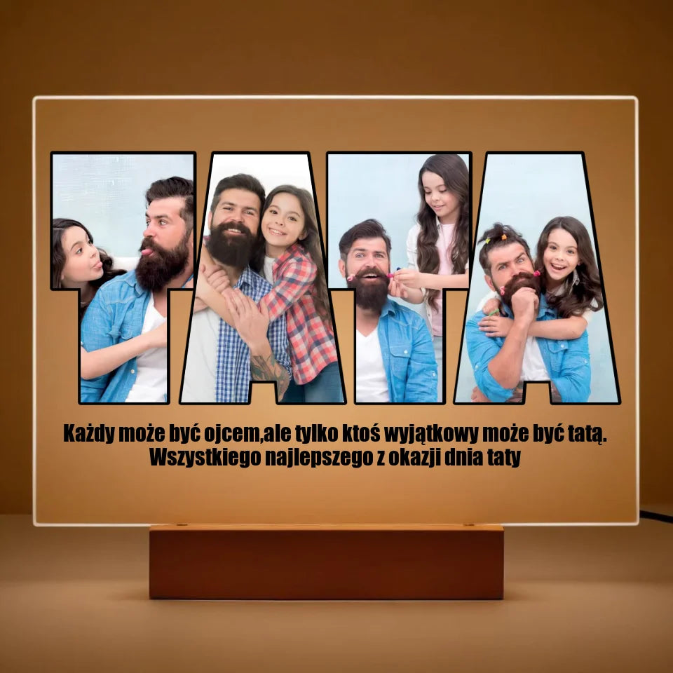 Tata #2 - Szklo akrylowe, prezent dla taty