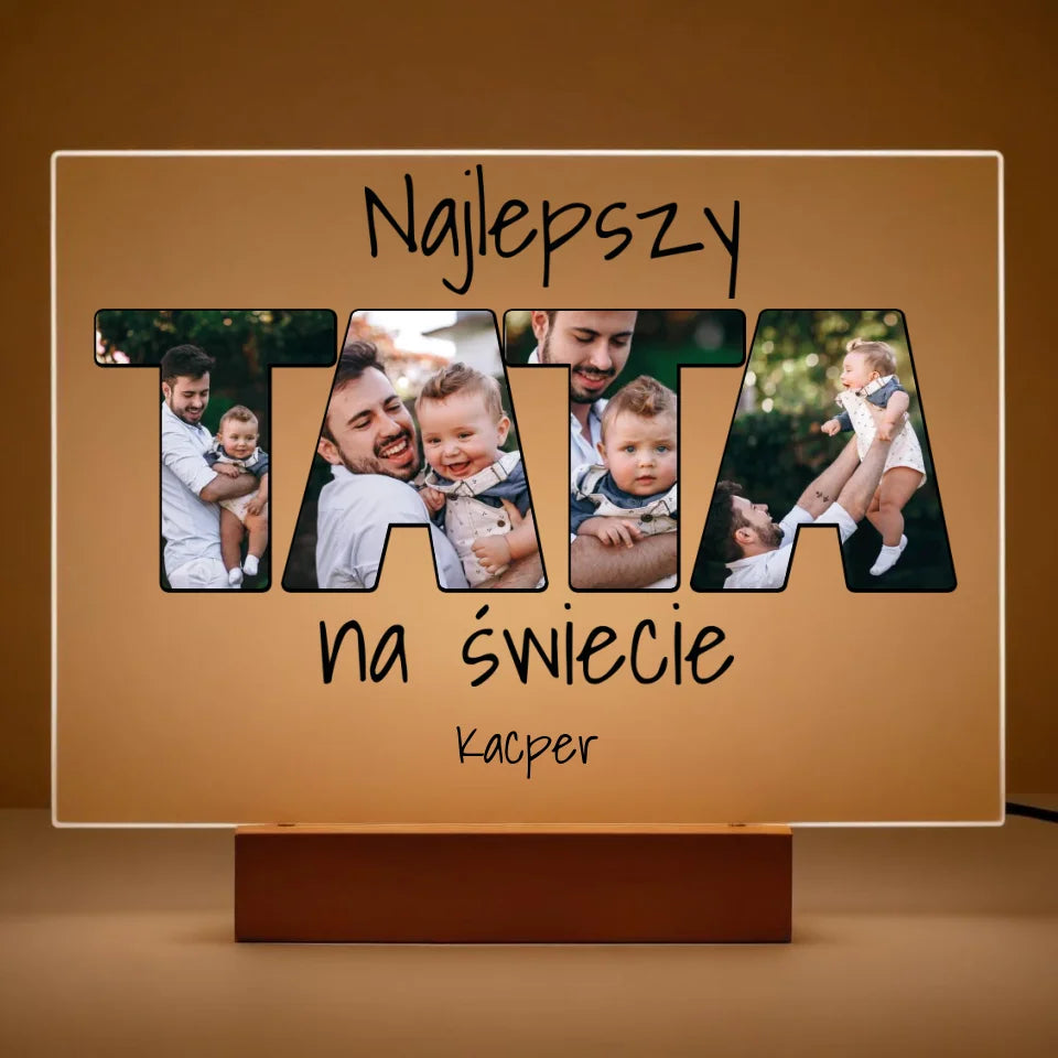 Tata (4 zdjęć) - Szklo akrylowe, prezent dla taty