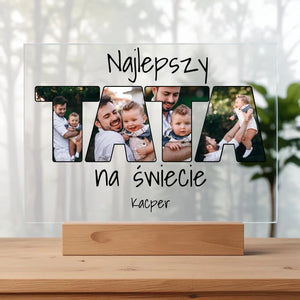 Tata (4 zdjęć) - Szklo akrylowe, prezent dla taty