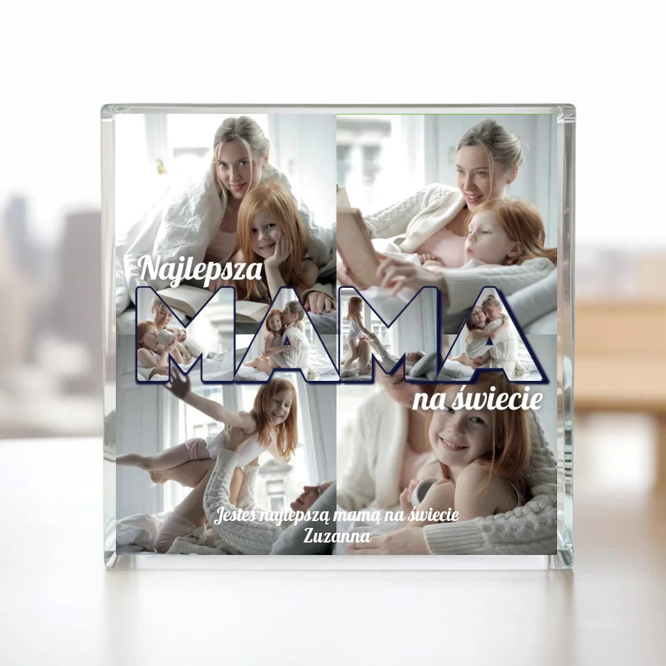 Mama (8 zdjęć) - Kwadrat akrylowy, prezent dla mamy