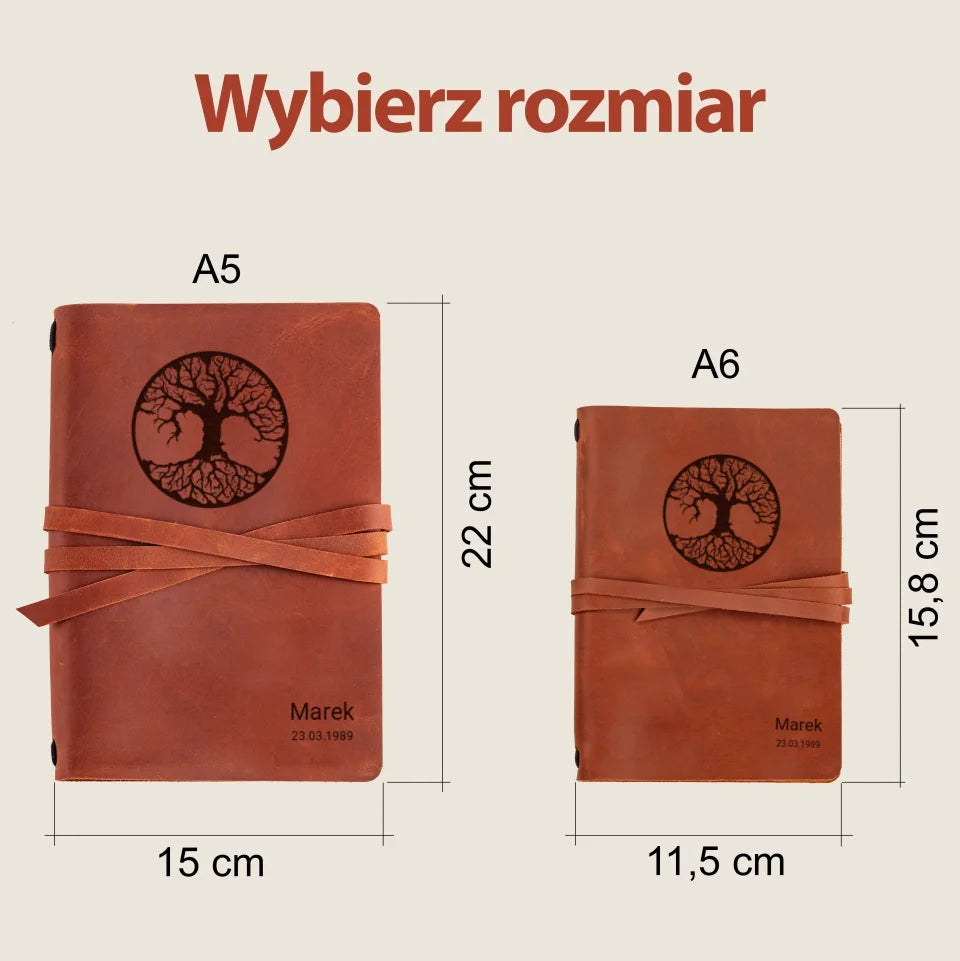 Notatnik dla podróżników (Drzewo życia) - najlepszy prezent dla mężczyzn i kobiet