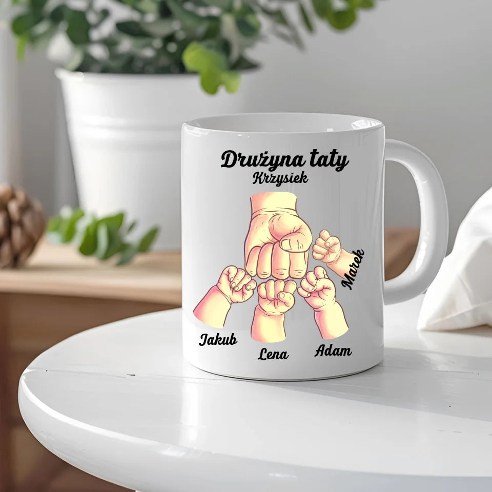 Drużyna taty - Kubek, prezent dla taty