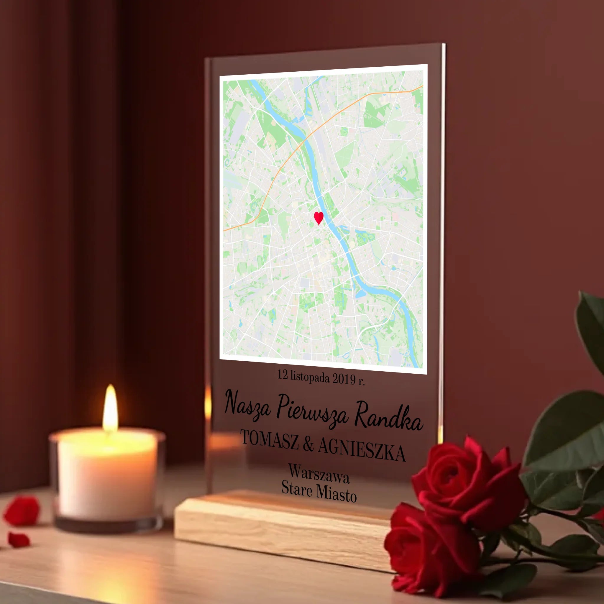 a_realistic_mockup_of_a_transparent_thin_acrylic_sign_standing_upright_on_a_polished_wooden_base_fu_7m94nwe4rfcoda6vb2np_0