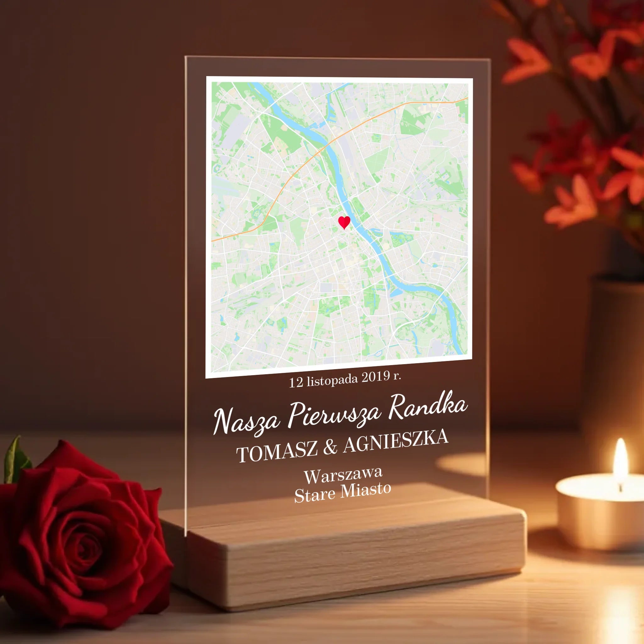 a_realistic_mockup_of_a_transparent_thin_acrylic_sign_standing_upright_on_a_polished_wooden_base_fu_uzmk1547baqpm8howjkk_0