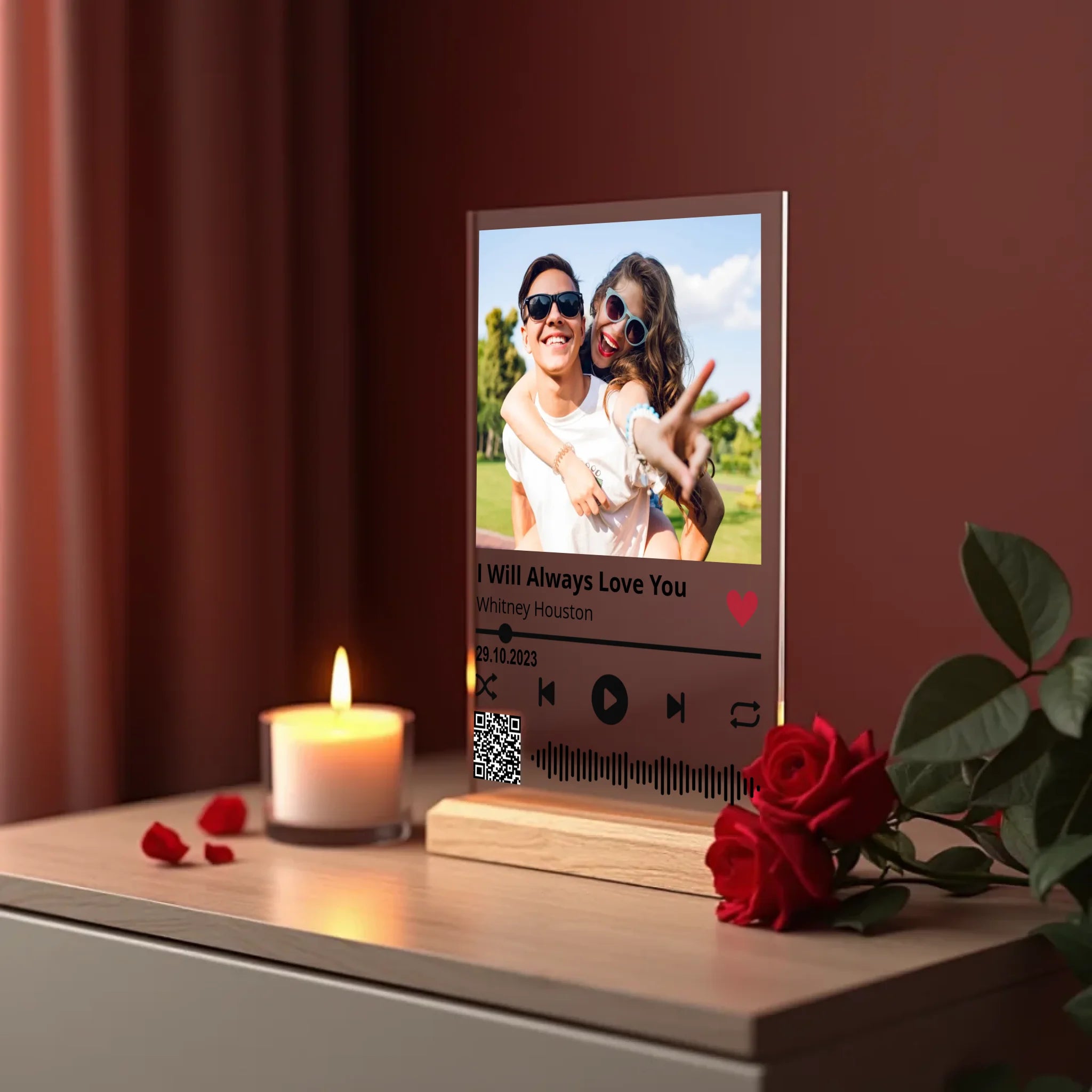 a_realistic_mockup_of_a_transparent_thin_acrylic_sign_standing_upright_on_a_polished_wooden_base_fu_7m94nwe4rfcoda6vb2np_0