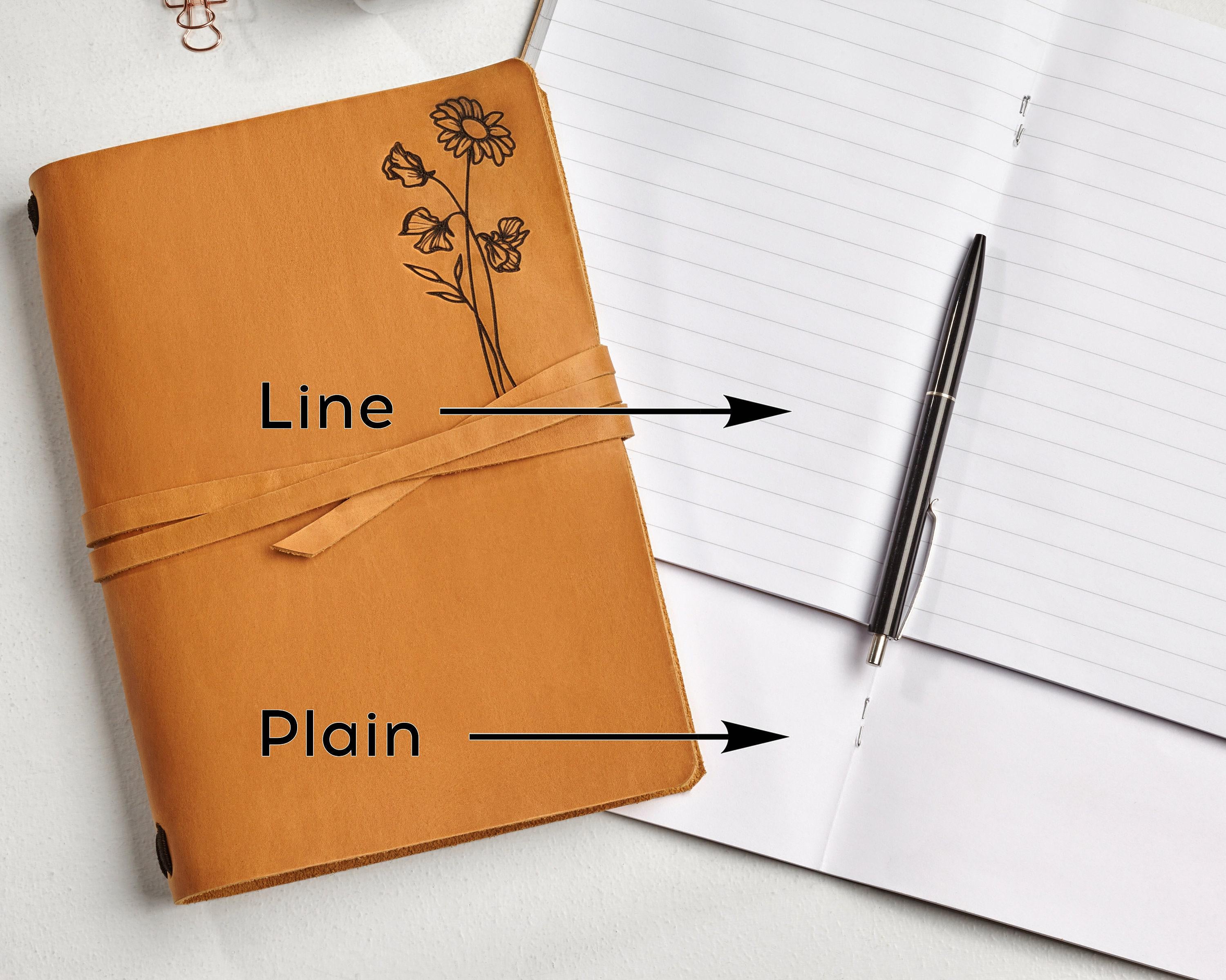 a notepad with a flower drawn on it next to a notebook