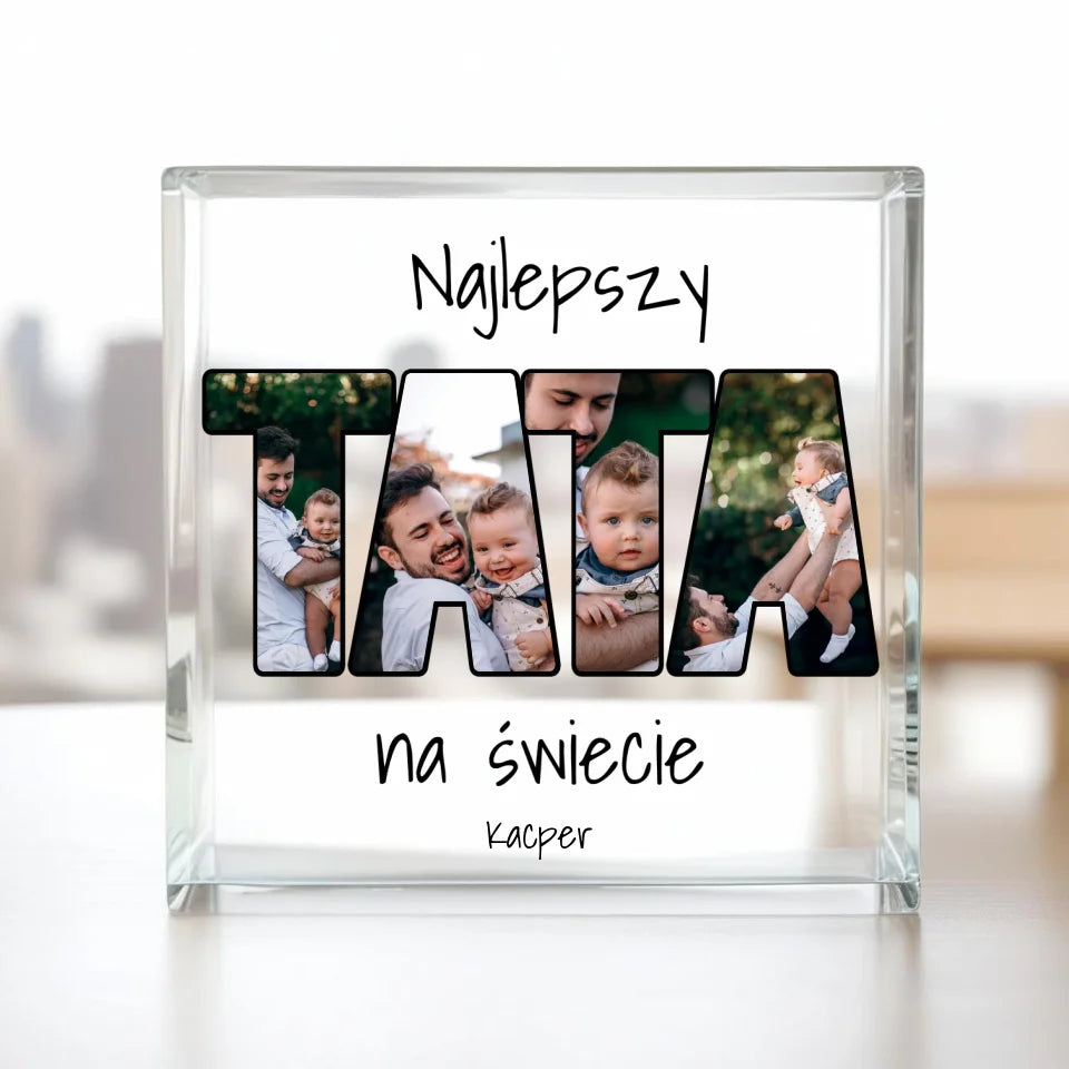 Dad (4 photos) - Acrylic square, a gift for dad 