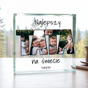Tata (4 zdjęć) - Kwadrat akrylowy, prezent dla taty