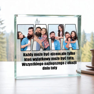 Tata (4 zdjęć) #2 - Kwadrat akrylowy, prezent dla taty