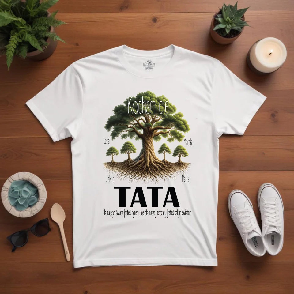 Tata Kocham cię - Koszulka, prezent dla taty