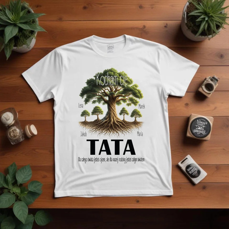 Tata Kocham cię - Koszulka, prezent dla taty