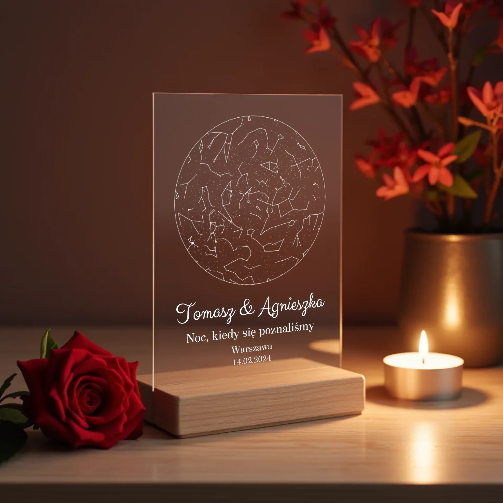 a_realistic_mockup_of_a_transparent_thin_acrylic_sign_standing_upright_on_a_polished_wooden_base_fu_uzmk1547baqpm8howjkk_0