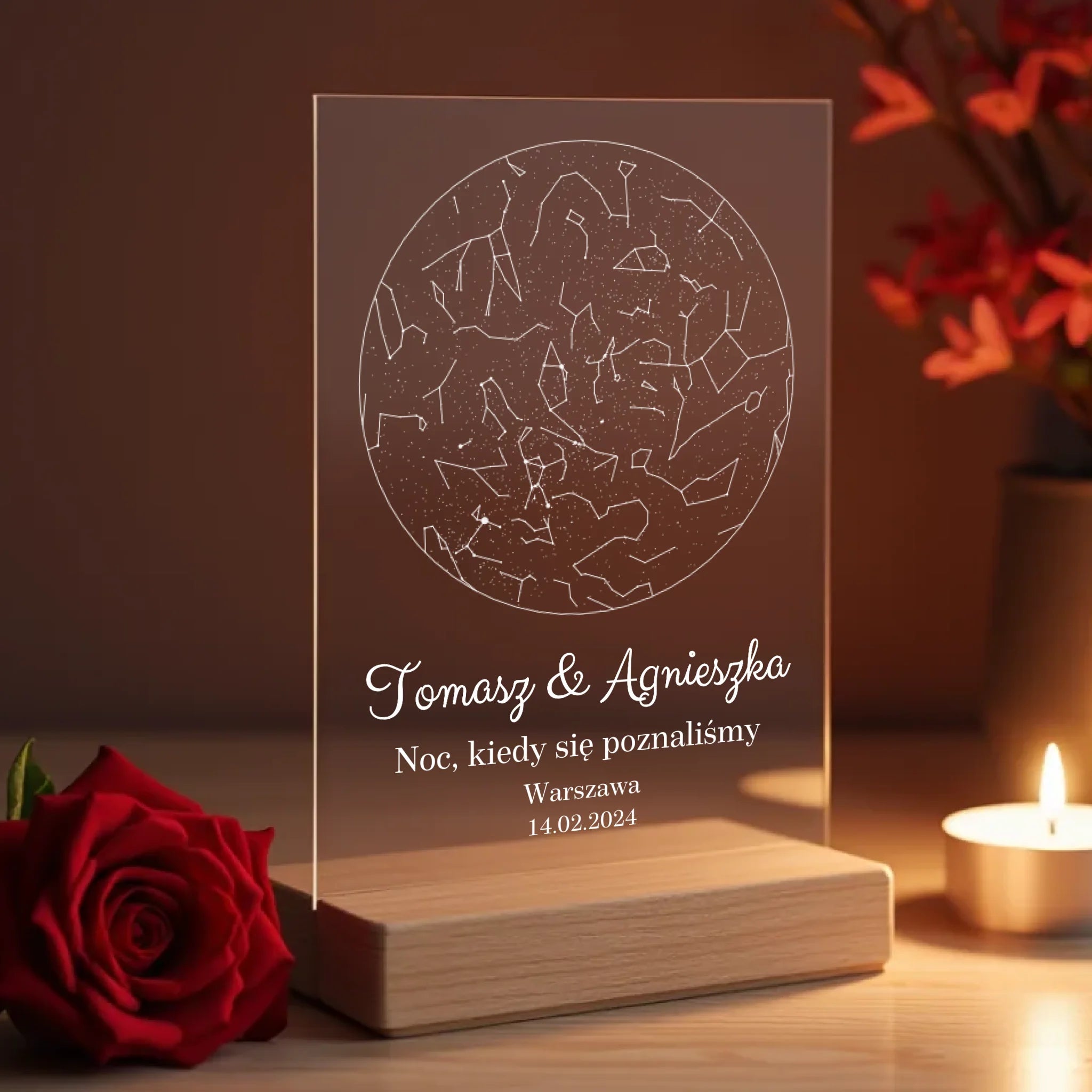 a_realistic_mockup_of_a_transparent_thin_acrylic_sign_standing_upright_on_a_polished_wooden_base_fu_uzmk1547baqpm8howjkk_0