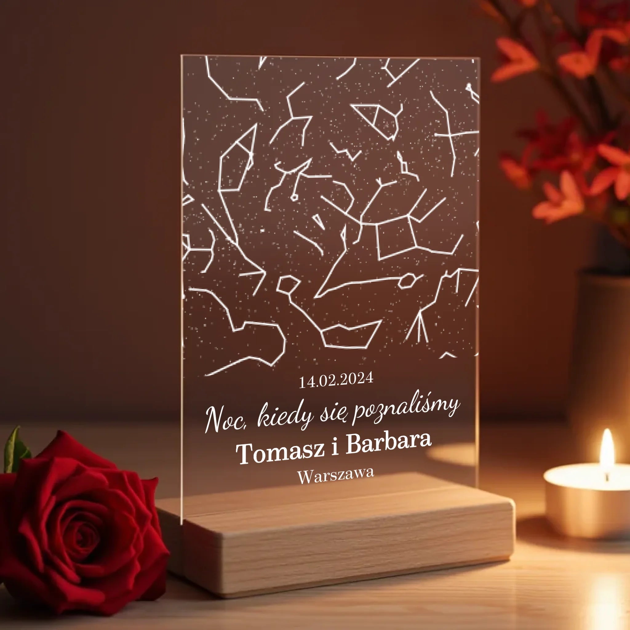 a_realistic_mockup_of_a_transparent_thin_acrylic_sign_standing_upright_on_a_polished_wooden_base_fu_uzmk1547baqpm8howjkk_0