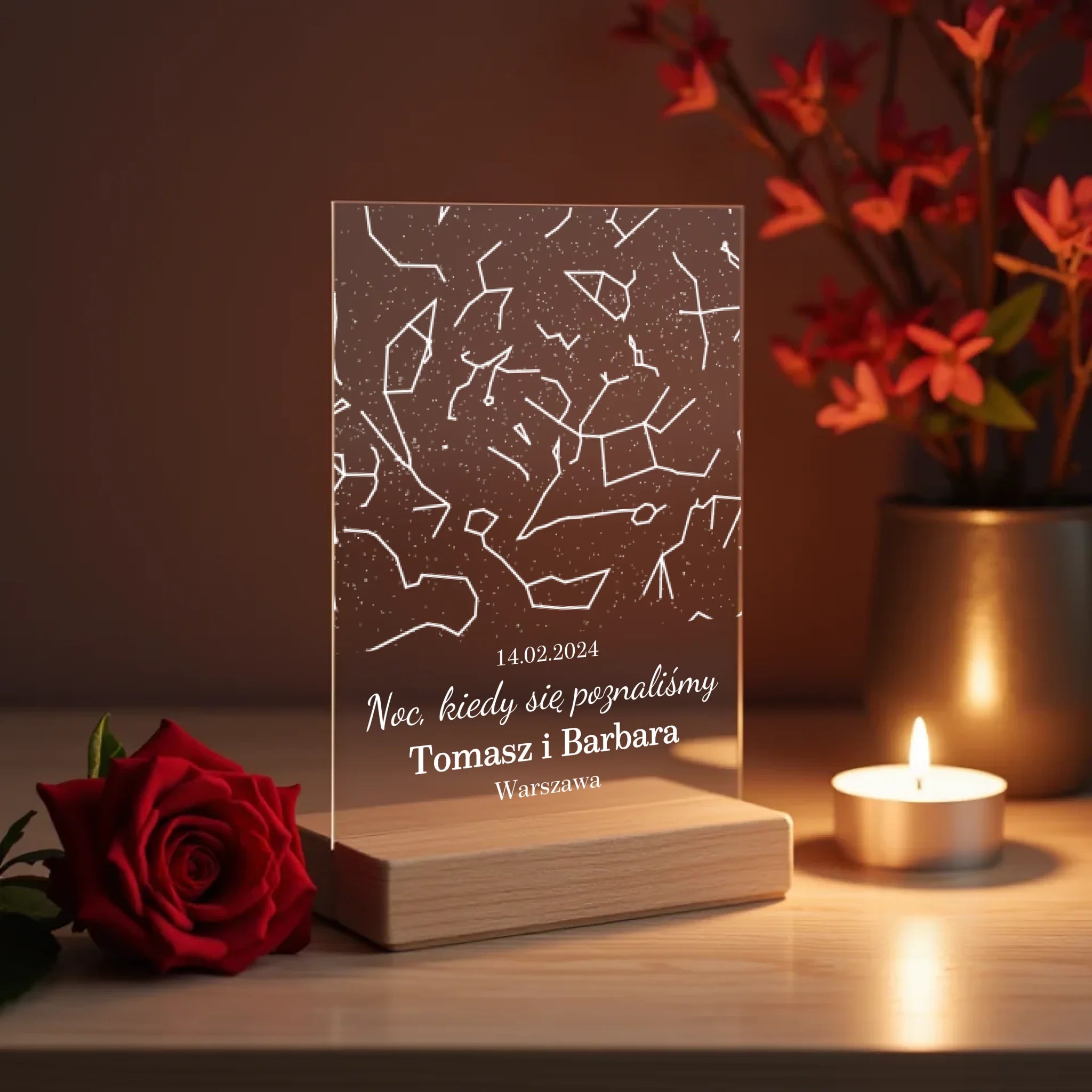 a_realistic_mockup_of_a_transparent_thin_acrylic_sign_standing_upright_on_a_polished_wooden_base_fu_uzmk1547baqpm8howjkk_0